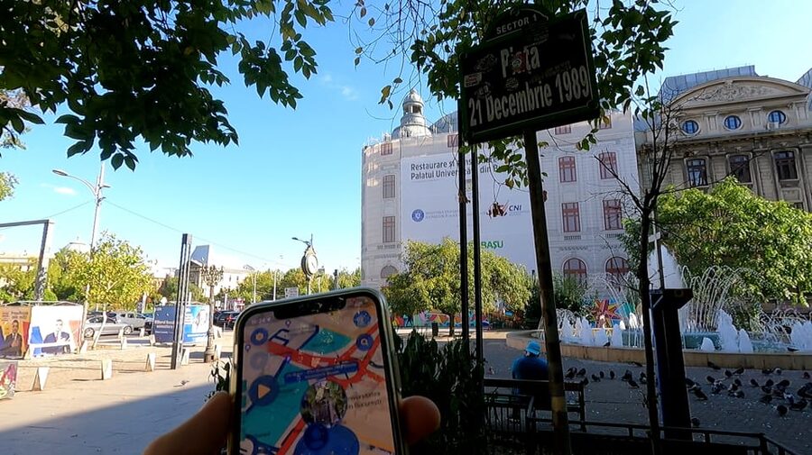 Bucharest 1989 Revolution Walking Tour with Smartphone App - A 2-hour walk built around waypoints, symbols, and puzzles