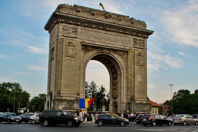 Private Guided Panoramic Tour in Bucharest by Car - University Square: When the Final Stop Runs Longer