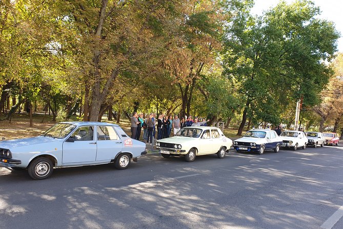 Private -RedPatrol Tour of Bucharest with a Romanian Vintage Car - Communism quarter blocks of flats and the residential city behind the slogans