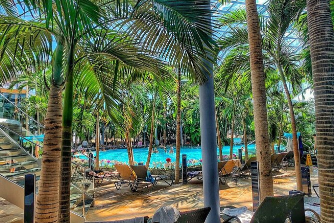Relax and Fun at Thermal Spa Bucharest (Admission Ticket) - Palm Area: Heated Pools, Jacuzzi, and Sand-Beach Relaxing