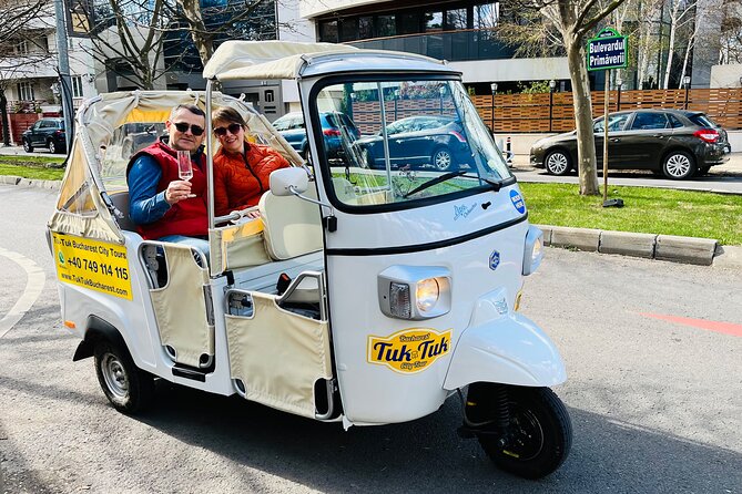 Tuk Tuk Bucharest Romantic Tour with miniBAR - Where you meet, pickup, and how the timing feels